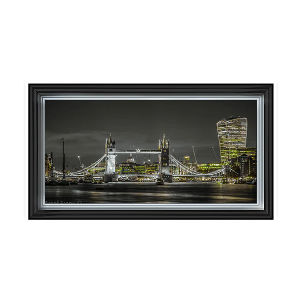 London Tower Bridge Night View - Framed Picture