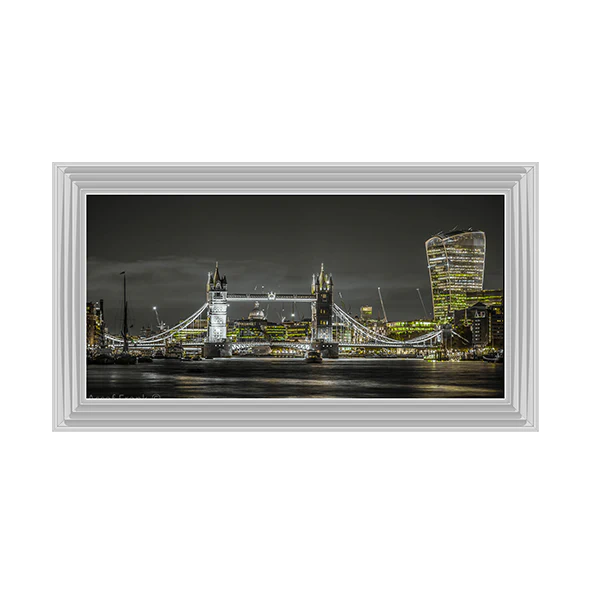 London Tower Bridge Night View - Framed Picture